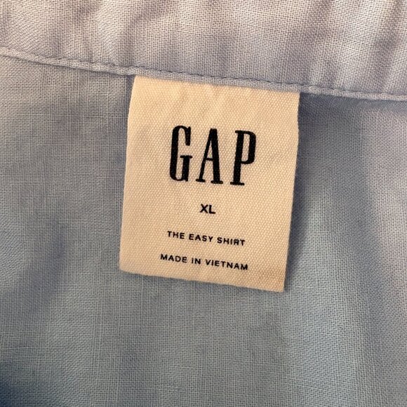🔥 GAP Linen Blend Easy Shirt | Classic Blue | Size XL | Coastal Grandmother - Picture 5 of 5